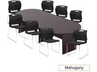 GOF 6FT, 8FT, 10FT Conference Table Multifunctional Computer Chair (G6711BLK) Set, Cherry, Espresso, Mahogany, Walnut, Artisan... 