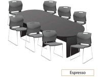 GOF 6FT, 8FT, 10FT Conference Table Multifunctional Computer Chair (G6711PLT) Set, Cherry, Espresso, Mahogany, Walnut, Artisan... 