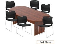 GOF 6FT, 8FT, 10FT Conference Table Multifunctional Computer Chair (G6711BLK) Set, Cherry, Espresso, Mahogany, Walnut, Artisan... 