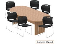 GOF 6FT, 8FT, 10FT Conference Table Multifunctional Computer Chair (G6711BLK) Set, Cherry, Espresso, Mahogany, Walnut, Artisan... 