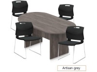 GOF 6FT, 8FT, 10FT Conference Table Multifunctional Computer Chair (G6711BLK) Set, Cherry, Espresso, Mahogany, Walnut, Artisan... 