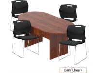 GOF 6FT, 8FT, 10FT Conference Table Multifunctional Computer Chair (G6711BLK) Set, Cherry, Espresso, Mahogany, Walnut, Artisan... 
