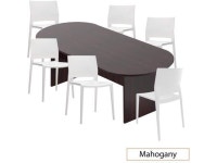 GOF 6FT, 8FT, 10FT Conference Table Multifunctional Computer Chair (G6751MILK) Set, Cherry, Espresso, Mahogany, Walnut, Artisan... 