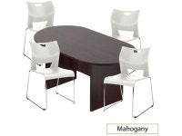 GOF 6FT, 8FT, 10FT Conference Table Multifunctional Computer Chair (G6621IVORY) Set, Cherry, Espresso, Mahogany, Walnut, Artisan... 