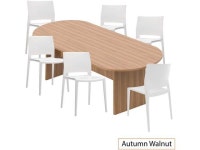 GOF 6FT, 8FT, 10FT Conference Table Multifunctional Computer Chair (G6751MILK) Set, Cherry, Espresso, Mahogany, Walnut, Artisan... 