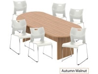 GOF 6FT, 8FT, 10FT Conference Table Multifunctional Computer Chair (G6621IVORY) Set, Cherry, Espresso, Mahogany, Walnut, Artisan... 