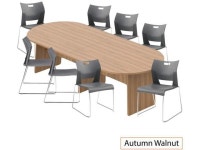 GOF 6FT, 8FT, 10FT Conference Table Multifunctional Computer Chair (G6621SHW) Set, Cherry, Espresso, Mahogany, Walnut, Artisan... 