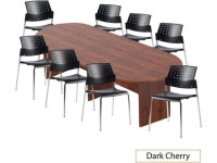GOF 6FT, 8FT, 10FT Conference Table Multifunctional Computer Chair (G6508BLK) Set, Cherry, Espresso, Mahogany, Walnut, Artisan... 