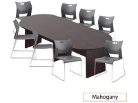 GOF 6FT, 8FT, 10FT Conference Table Multifunctional Computer Chair (G6621SHW) Set, Cherry, Espresso, Mahogany, Walnut, Artisan... 