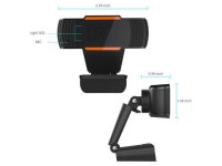 USB Driver-Free Webcam 480P 2MP Web Camera PC Laptop Camera with Microphone LED Light Automatic White Balance for Live Video... 