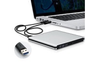 ESTONE Aluminum External CD DVD Drive USB 3.0 Type-C Slim Portable DVD/CD ROM +/-RW Optical Drive Burner Writer for MacBook Pro... 