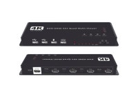 4K Multi HDMI KVM Viewer Quad 4 in 1 Out, Switcher 4 Ports Seamless IR Remote Support 4K @ 30Hz 1080P for PS4/PC/DVD/Security... 