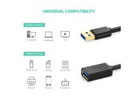 ESTONE 2-PACK USB 3.0 Extension Cable for Playstation, Xbox, USB Flash Drive, Card Reader, Hard Drive, Keyboard, Printer, Camera... 