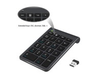 2.4G Number Pad, Alcey Wireless 22 Keys Multi-Function Numeric Keypad Keyboard with 2.4G Mini USB Receiver for Laptop/ Desktop... 