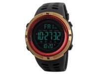 SKMEI 1251 Men Fashionable Outdoor 50m Waterproof Sports Watch Digital Watch with PU Watchband(Gold) - Newegg.com