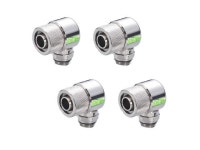 Enzotech G1/4 to 3/8 ID, 5/8 OD Compression Fitting for Soft Tubing, 90° Rotary, Chrome, 4-pack - Newegg.com Enzotech G1/... 