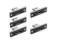 Cablecc 5pcs/set DIY OEM Micro-USB 5Pin Female Type-B Socket Connector Panel Mount Type with PC Board USB 2.0 Pinout - Newegg.com