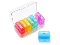 Weekly 7 Day AM PM Pill Organizer, Greencycle 2 Times A Day Portable Travel Pill Box, Moisture-Proof Small Compartments Pill... 