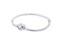 Pandora 590719-18 18 cm Silver Bracelet Moments with Heart Clasp - Newegg.com
