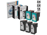 Black and HP C9363WN &#40;HP 97&#41; Color &#40;3 Black and 2 Color&#41; &#43; Free 20 Pack of Brand 4x6 Photo Paper - Newegg.com