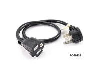 (PC-S0418) - Newegg.ca CablesOnline 18in Flat Plug Power Extension Cord/ Cable NEMA 5-15P to 5-15R (PC-S0418) - Newegg.com