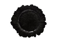 13 3/4L x 1H Sponge Black Glass Charger Plate/Case Of 12 - Newegg.com