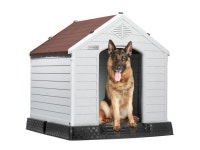 Vitesse Durable Waterproof Plastic Dog House for Small to Large Sized Dogs, Indoor Outdoor Doghouse Insulated Puppy Shelter with... 