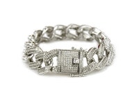 AutofeelSunriseoffice Mens Full Diamond Lock Band Bracelet Male Rock Punk Stainless Steel Bangles Bracelets Jewelry - Newegg.com... 
