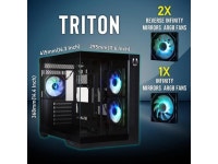 BitFenix Triton Dual Chamber PC Gaming Case Black-Panoramic Tempered Glass Reverse Connection mATX Motherboard... 