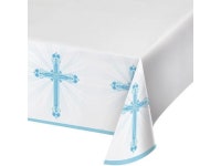 Creative Converting 722223 Border Print Plastic Tablecover, 54 x 102, Blessings Blue (3-Pack) - Newegg.com Creative Converting... 