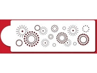 Designer Stencils C753 Starburst Side cake stencil, 4"H x 14...