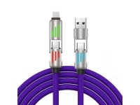 4-in-1 Multi USB Charging Cable -MAX 240W Fast Charging/Charger Cord with USB A+Type C for iPhone 16/15 14 13 iPad Samsung Galaxy... 