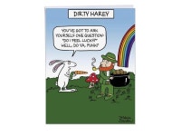 NobleWorks - Dirty Harey - Jumbo Leprechaun, Rabbit St. Patricks Day Greeting Card with Envelope (8.5 x 11 Inch) J4468 - Newegg.com