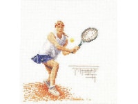Thea Gouverneur - Counted Cross Stitch Kit - Embroidery Kit - 3031A - Pre-Sorted DMC Threads - Tennis - Aida - 6.3 x 6.7inch... 