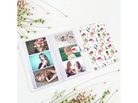 Mini Photo Album Compatible with Fujifilm Instax Mini 7s 8 8+ 9 25 26 50s 70 90 Film Polaroid PIC300 Z2300 Film White Flamingo... 