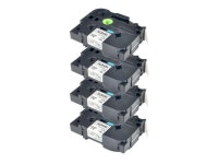 NineLeaf 4PK Label Tape Black on White Compatible for Brother TZe-241 TZ 241 TZe241 TZe 241 P-Touch 3/4 26.2ft PT18R ,PT300... 