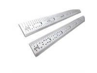 6 5R Narrow and Flexible 500 wide x 020 thick Zero Glare Satin Chrome Stainless Steel 5R Machinist Engineer Ruler Rule with... 