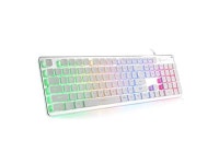 quiet keyboard for office, usb wired all-metal panel 25 keys anti-ghosting computer keyboard 104 keys - l1 white/silver - Newegg.com