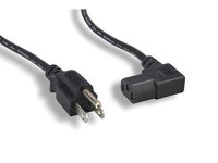 cablelera 3 north american power cord, nema 5-15p and iec-60320-c13 right angle, black (zada15pc-03) - Newegg.com