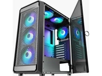 computer case joy-15 atx pc case with fans type-c port usb 3.0 mid tower front panel glass side door computer gaming cases... 
