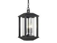 troy lighting f7287 mccarthy - three light hanger pendant, weathered graphite finish with clear seeded glass - Newegg.com