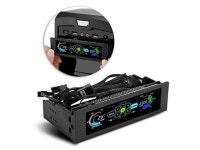 zerone 5-fans speed computer fan controller cpu temperature sensor pc cooling fan controller front panel date time temperature... 