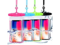 4 Pack Universal Waterproof Case Cell Phone Dry Bag/Pouch for iPhone X 8 7 6 6S Plus... Black+Blue+Green+Rose Red... 