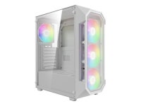Gamdias AURA GC1 ELITE WHITE ARGB, ATX PC case, Tempered Glass Side Panel, 4 ARGB Fans, Fits: GPU 340mm, and 360mm AIO/Radiator.... 