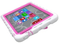 Dell Venue 8 Pro Atom (5830) Hideaway with Stand White Gumdrop Cases Silicone Rugged Shock Absorbing Protective Dual Layer Cover... 