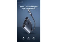 Baseus Enjoy series Type-C to HDMI*2+PD HD intelligent HUB adapter Computer PC Accessory - Newegg.com