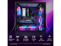 STGAubron Gaming Desktop PC, AMD Ryzen 5 PRO 2600 up to 3.9G, 16G DDR4, 512G SSD, GeForce RTX 2060 6G GDDR6, 600M WiFi, BT 5.0... 