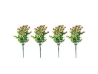 Home Wedding Plastic Rose Hips Shaped Desk DIY Decor Artificial Flower 4 Pcs - Newegg.ca