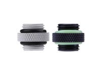G1/4 PC Computer Water Cooling Accessories Dual External Thread Hose Connector for PC Water Cooling Cooler System Black White... 