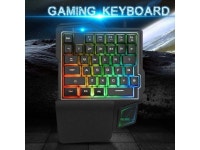 Wired Gaming Keyboard with LED 7-Color Backlight Keyboard 35 Keys One-handed Membrane Keyboard Gaming Keyboards Mini Keypad... 